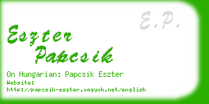 eszter papcsik business card